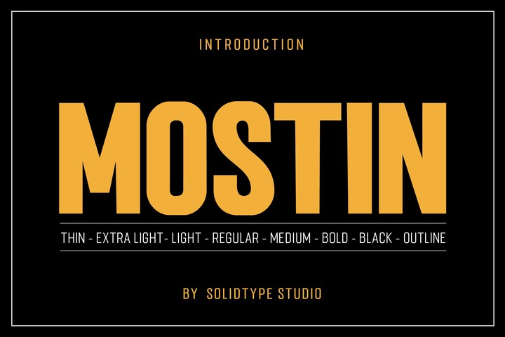 Example font Mostin #1
